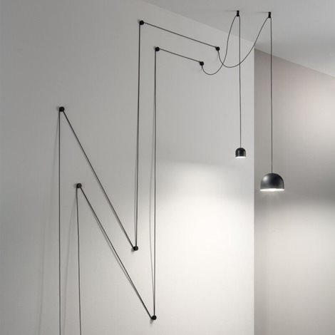 TALL SP1 závěsné svítidlo 1x E27 42W bez zdroje 13,5cm IP20, černé 2