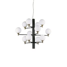 COPERNICO SP12 závěsné svítidlo 12x G9 LED 3W 370lm 3000K 71cm IP20, černé