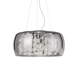 AUDI-80 SP8 závěsné svítidlo 8x G9 LED 3W 370lm 3000K 50cm IP20, kouřové sklo