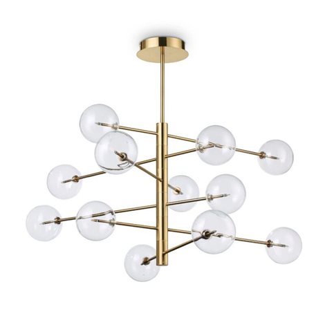 EQUINOXE SP12 závěsné svítidlo 12x G4 LED 2W 160lm 3000K 124cm IP20, mosazné 1