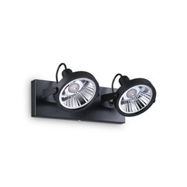 GLIM PL2 přisazené bodové svítidlo 2x GU10 LED 10W 800lm 3000K 31cm IP20, černé