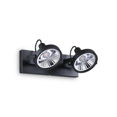 GLIM PL2 přisazené bodové svítidlo 2x GU10 LED 10W 800lm 3000K 31cm IP20, černé 1