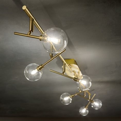 MARACAS PL6 přisazené svítidlo 6x G4 LED 2W 160lm 3000K IP20, mosazné 2