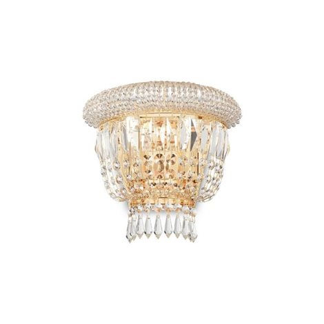 DUBAI AP2 nástěnné svítidlo 2x E14 40W bez zdroje 25cm IP20, mosazné 2