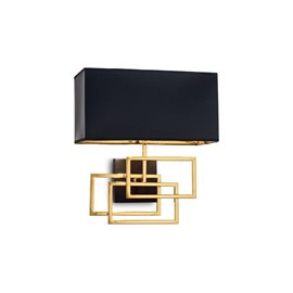 LUXURY AP1 nástěnné svítidlo 1x E27 60W bez zdroje 35cm IP20, černo-mosazná