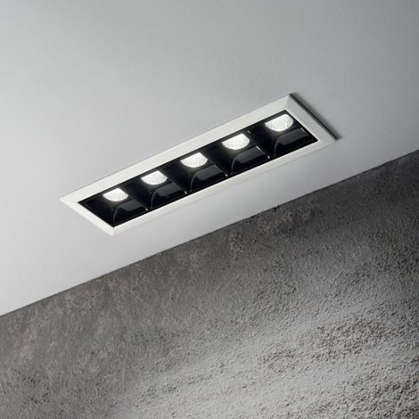 LIKA FI10 TRIM stropní zápustné svítidlo 20W 1750lm 3000K IP20, bílo-černé 3