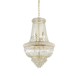 DUBAI SP10 závěsné svitidlo 10x E14 40W bez zdroje 52cm IP20, mosazné
