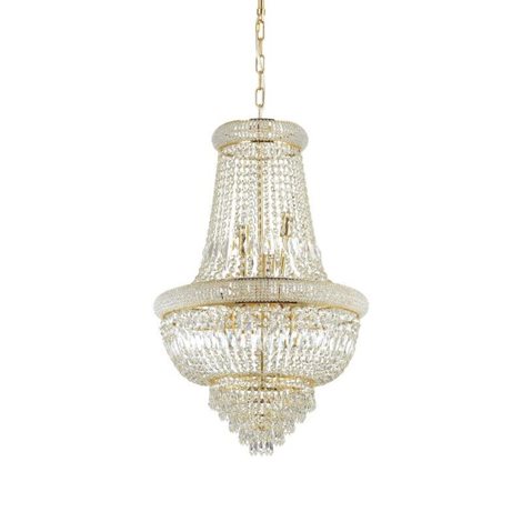 DUBAI SP10 závěsné svitidlo 10x E14 40W bez zdroje 52cm IP20, mosazné 2