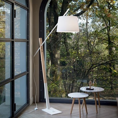 EMINENT PT1 stojací lampa 1x E27 60W bez zdroje 230cm IP20, bílá 3