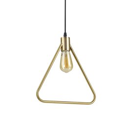 ABC SP1 závěsné svítidlo 1x E27 70W bez zdroje 33,5cm trojúhelníkové IP20, mosazné