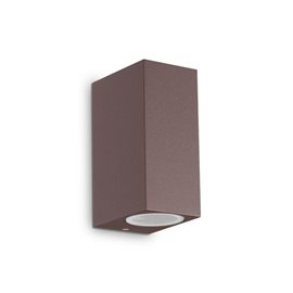 UP AP2 venkovní nástěnné svítidlo 2x G9 15W bez zdroje 15cm hranaté IP44, hnědé