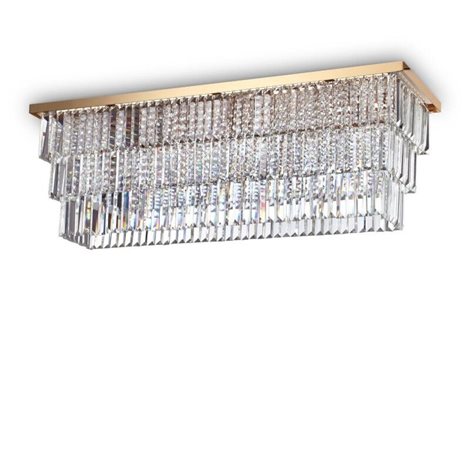 MARTINEZ PL8 stropní přisazené svítidlo 8x E14 40W bez zdroje 103cm IP20, zlaté