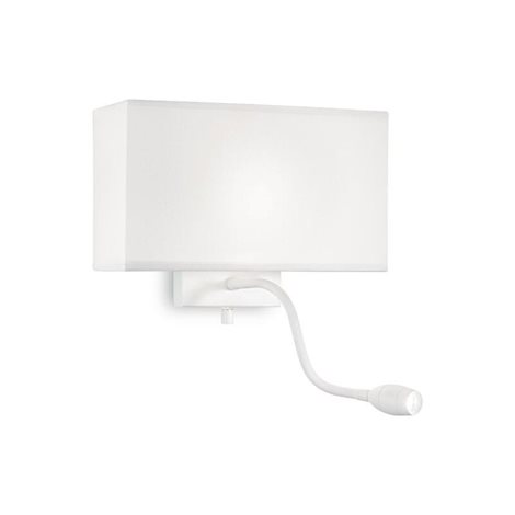 HOTEL AP2 nástěnné svítidlo 1xLED 1W 55lm 3000K + 1xE27 60W bez zdroje 32cm IP20, bílé