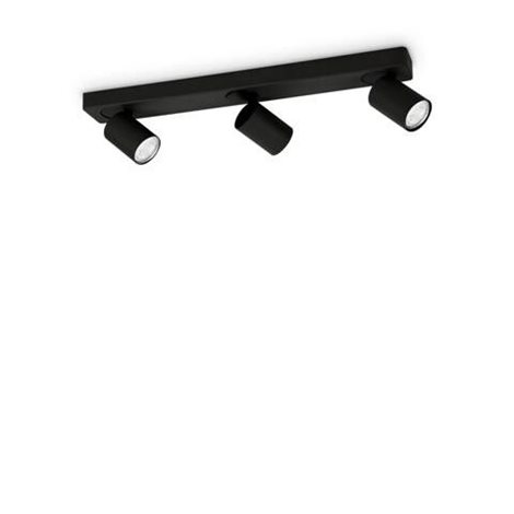 RUDY PL3 přisazené bodové svítidlo 3x GU10 LED 7W 610lm 3000K 54cm IP20, černé 1