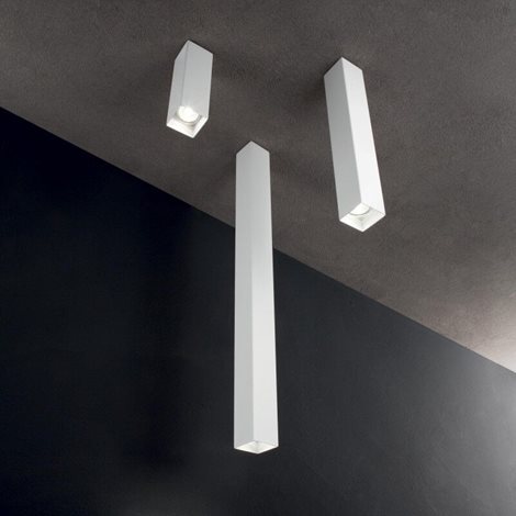 SKY PL1 stropní přisazené svítidlo 1x GU10 LED 7W 610lm 3000K hranaté 20cm, černé 2