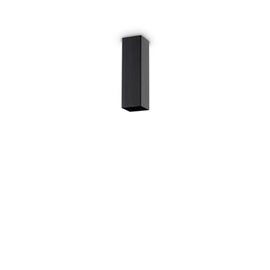 SKY PL1 stropní přisazené svítidlo 1x GU10 LED 7W 610lm 3000K hranaté 20cm, černé
