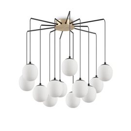 RHAPSODY SP12 závěsné svítidlo 12x G9 3W 370lm 3000K 65cm IP20, černé
