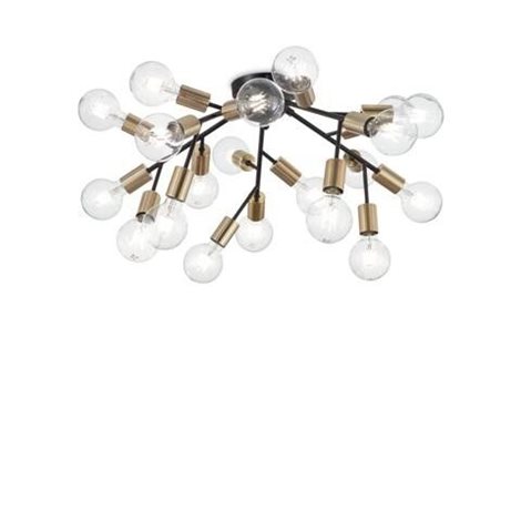 SPARK PL20 stropní přisazené svítidlo 20x E27 25W bez zdroje 80cm IP20, černé