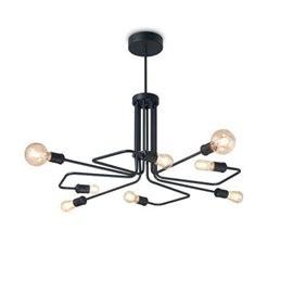 TRIUMPH SP8 závěsné svítidlo 8x E27 60W bez zdroje 92cm IP20, černé