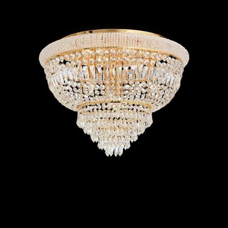 DUBAI PL24 stropní přisazené svítidlo 24x E14 40W bez zdroje 78cm IP20, mosazné 2