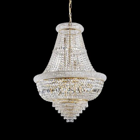 DUBAI SP24 závěsné svítidlo 24x E14 40W bez zdroje 80cm IP20, mosazné
