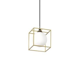 LINGOTTO SP1 závěsné svítidlo 1x G9 LED 3W 370lm 3000K 12cm IP20, černo-mosazné
