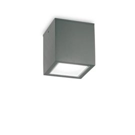 TECHO PL1 stropní přisazené svítidlo 1x GU10 20W bez zdroje 15cm IP54, antracitové