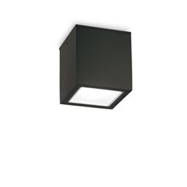 TECHO PL1 stropní přisazené svítidlo 1x GU10 20W bez zdroje 15cm IP54, černé