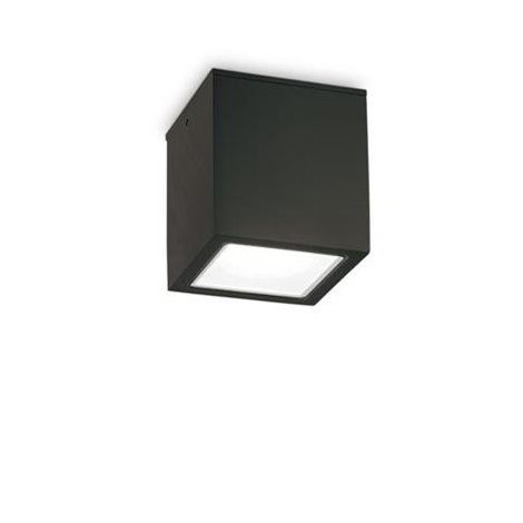 TECHO PL1 stropní přisazené svítidlo 1x GU10 20W bez zdroje 15cm IP54, černé