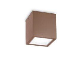 TECHO PL1 stropní přisazené svítidlo 1x GU10 20W bez zdroje 15cm IP54, hnědé