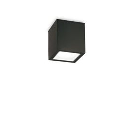 TECHO PL1 stropní přisazené svítidlo 1x GU10 54W bez zdroje 9cm IP54, černé