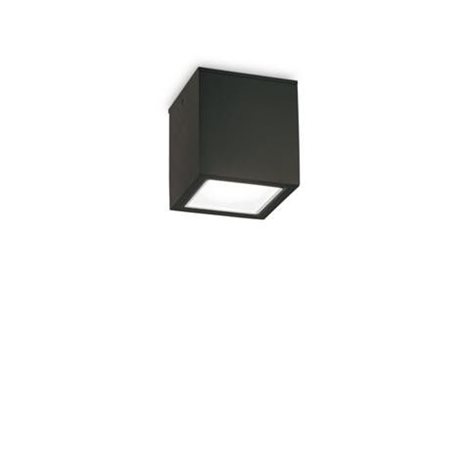 TECHO PL1 stropní přisazené svítidlo 1x GU10 54W bez zdroje 9cm IP54, černé