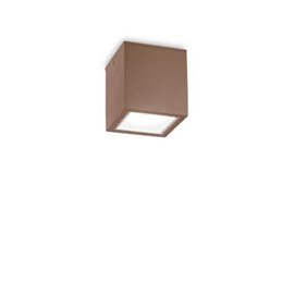 TECHO PL1 stropní přisazené svítidlo 1x GU10 20W bez zdroje 9cm IP54, hnědé