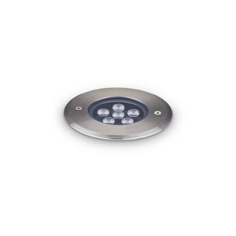 FLOOR venkovní zemní zápustné svítidlo LED 6W 680lm 3000K 12cm IP67, ocelové