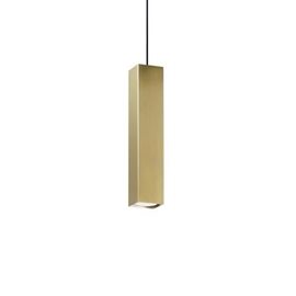 SKY SP1 závěsné svítidlo 1x GU10 LED 7W 610lm 3000K hranaté IP20, saténová mosaz
