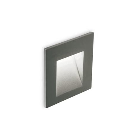 BIT venkovní nástěnné zápustné svítidlo LED 2W 215lm 3000K hranaté 6,5cm IP65, antracitové