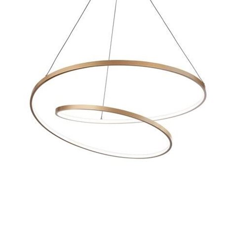 OZ SP závěsné LED svítidlo 55W 6100lm 3000K On-Off 80cm IP20, mosazné