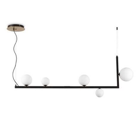 BIRDS SP5 závěsné svítidlo 5x G9 LED 3W 370lm 3000K 135,5cm IP20, černé/mosazné 4