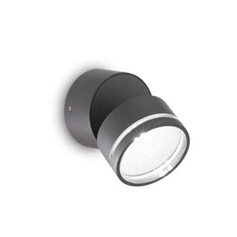 OMEGA AP venkovní nástěnné svítidlo LED 7W 610lm 3000K 9cm kulaté IP54, antracitové 1
