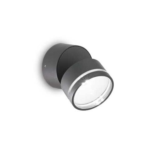 OMEGA AP venkovní nástěnné svítidlo LED 7W 650lm 4000K 9cm kulaté IP54, antracitové 1