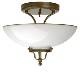 COUNTRY stropní svítidlo 3x E14 10W bez zdroje 33cm IP20, mosaz/bílé