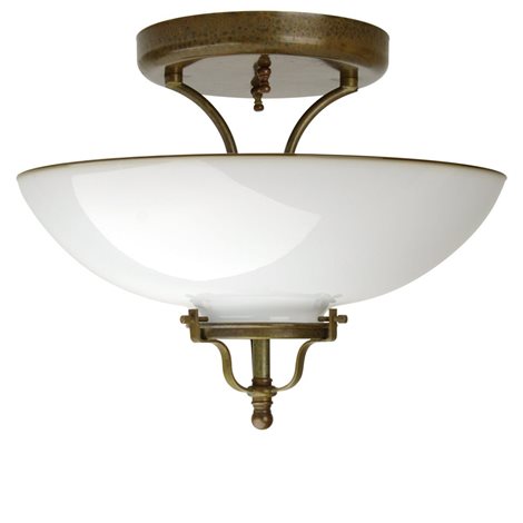 COUNTRY stropní svítidlo 3x E14 10W bez zdroje 33cm IP20, mosaz/bílé 1