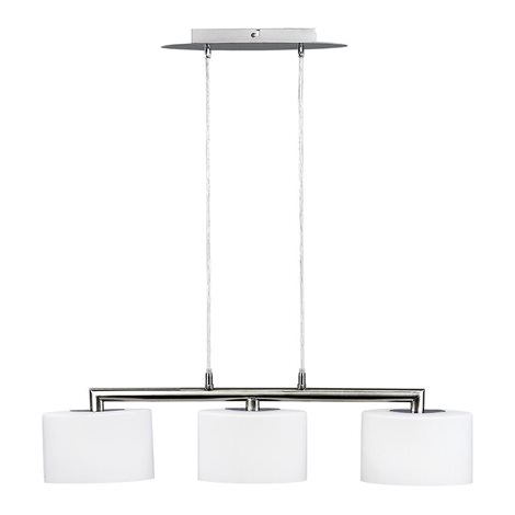 MONZA závěsné svítidlo 3x E14 40W bez zdroje 76cm IP20, saténový nikl