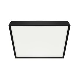27024 Stropní LED svítidlo LENYS III. 12W, 4000K, IP20/IP44, 900lm, čtverec, Ø140, černá