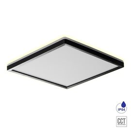 CORDIA stropní svítidlo LED 24W 2160lm 3000K-6000K 42cm, IP54 čtvercové, černé